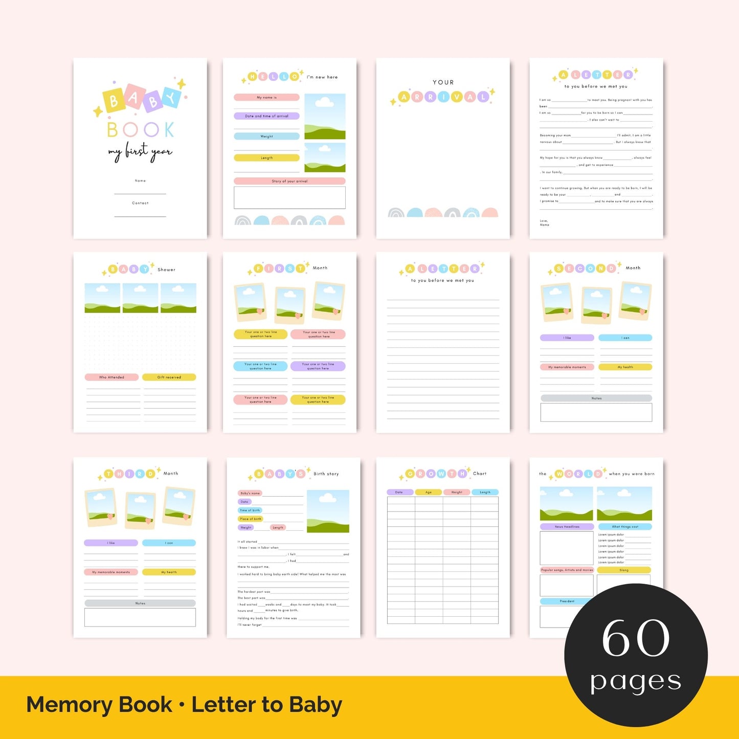 baby's first year memory book