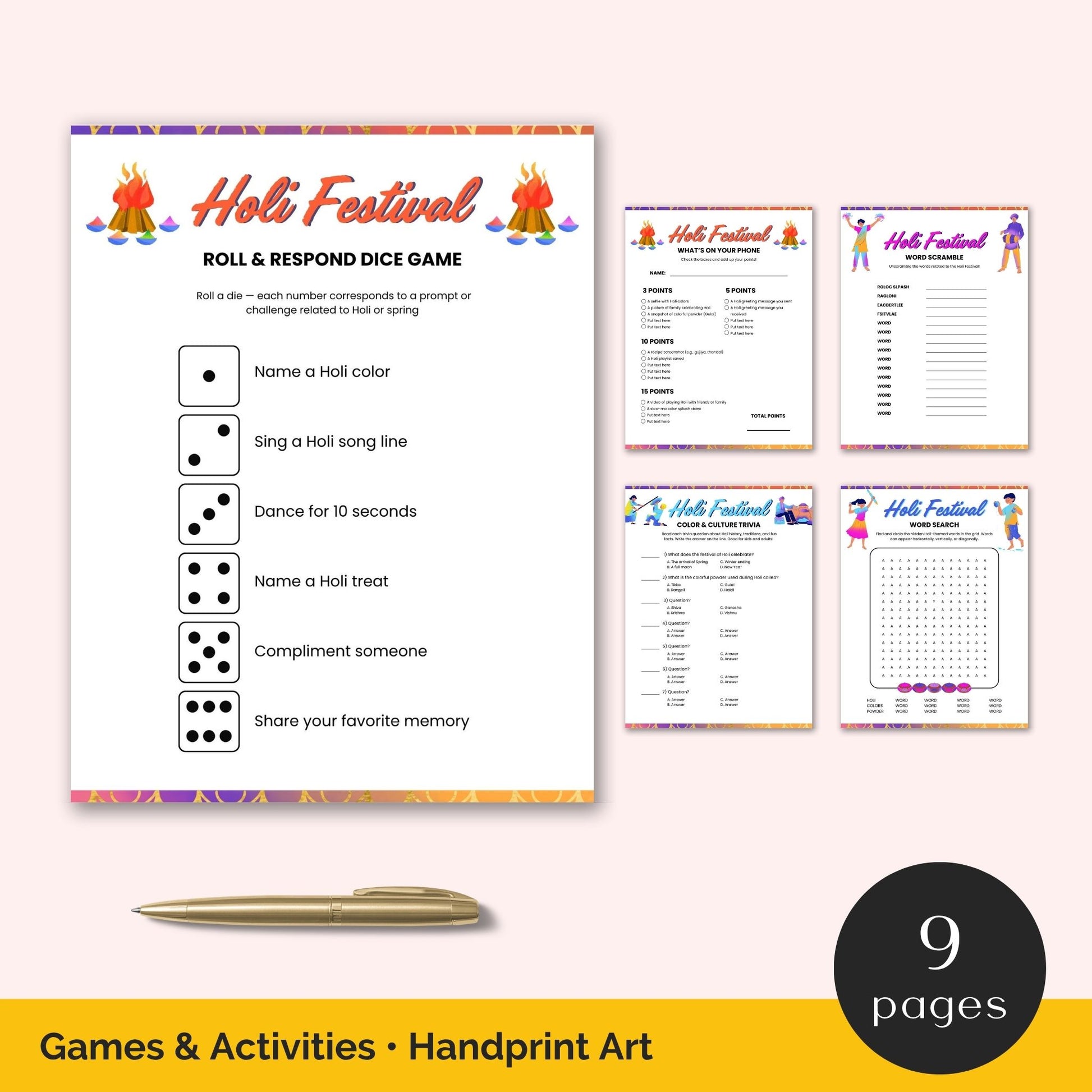 Holi activities