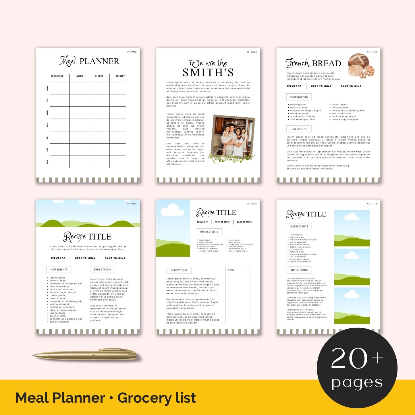 cookbook template
