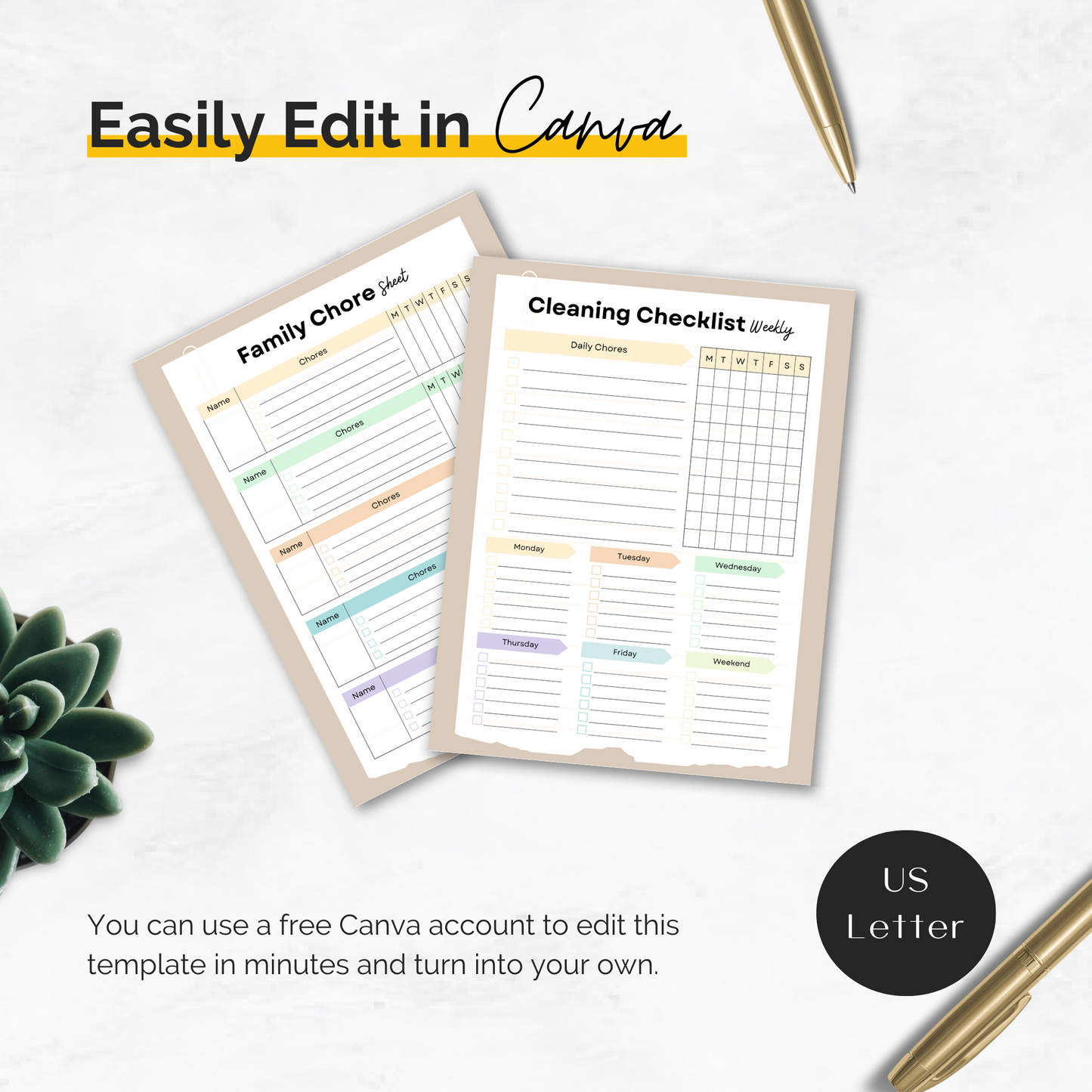 spring cleaning template bundle