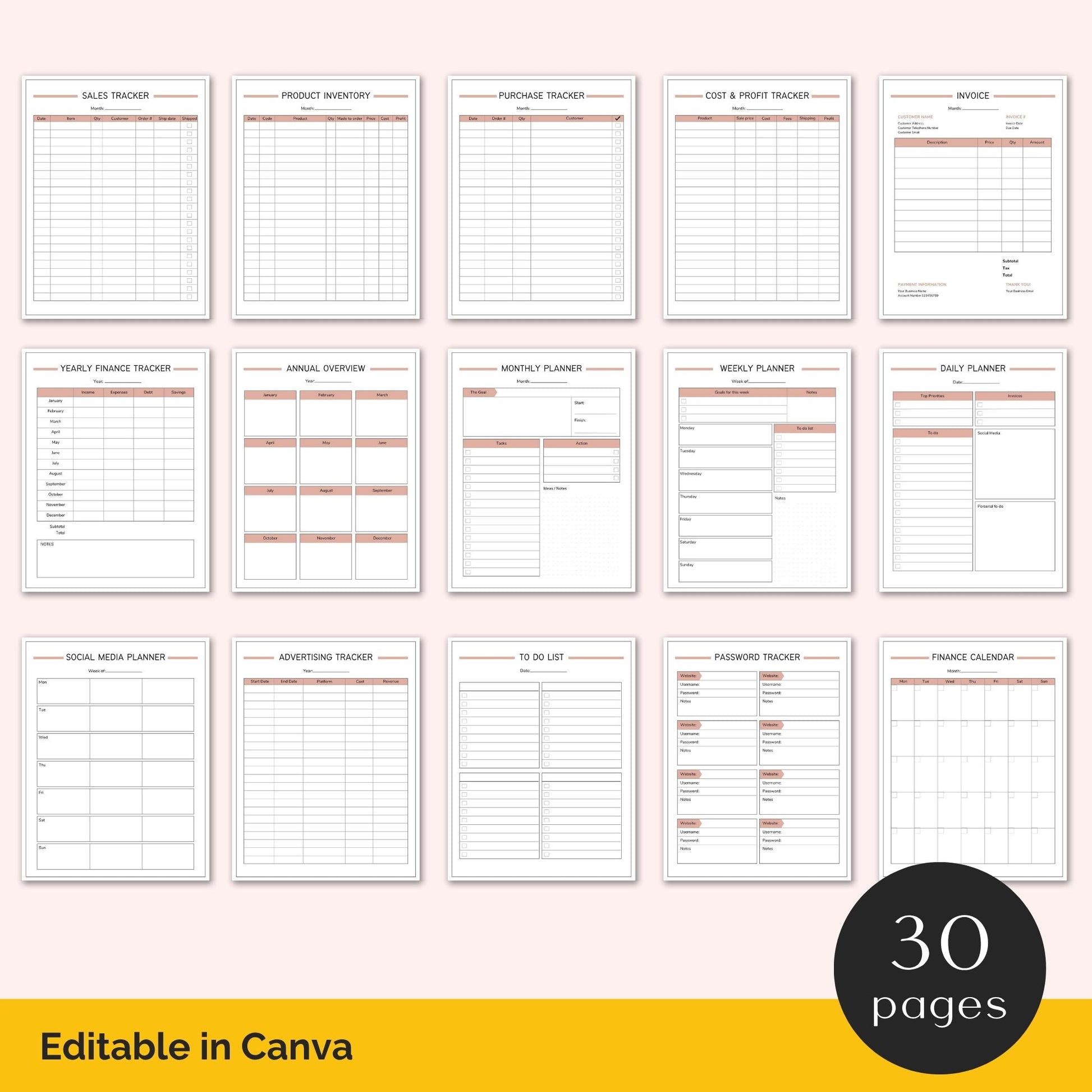 Business Planner Commercial Use