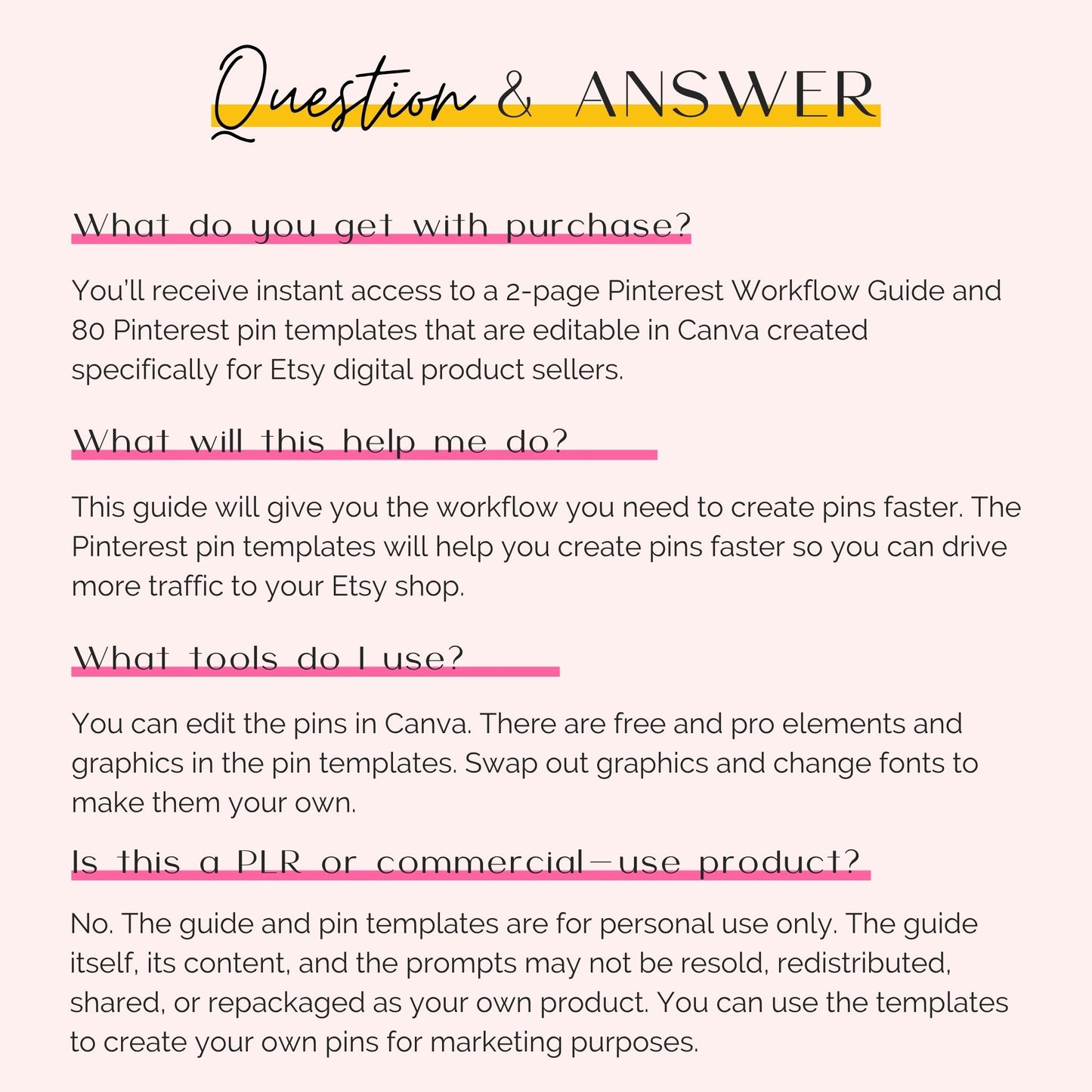 Pinterest workflow guide and pinterest pin templates