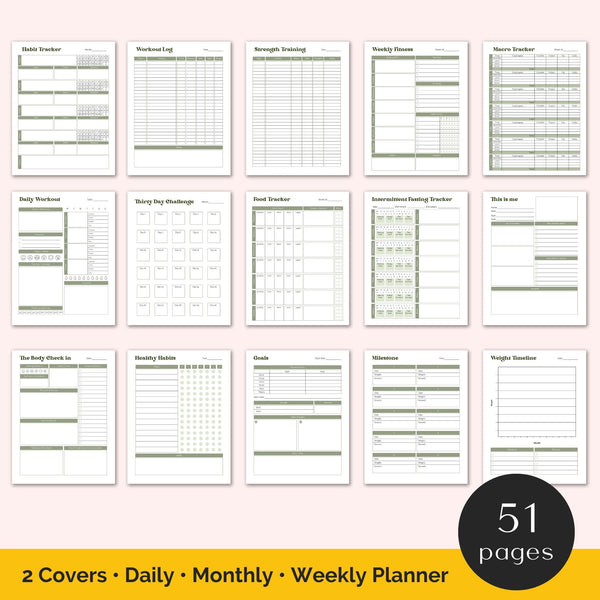 fitness planner weight loss planner
