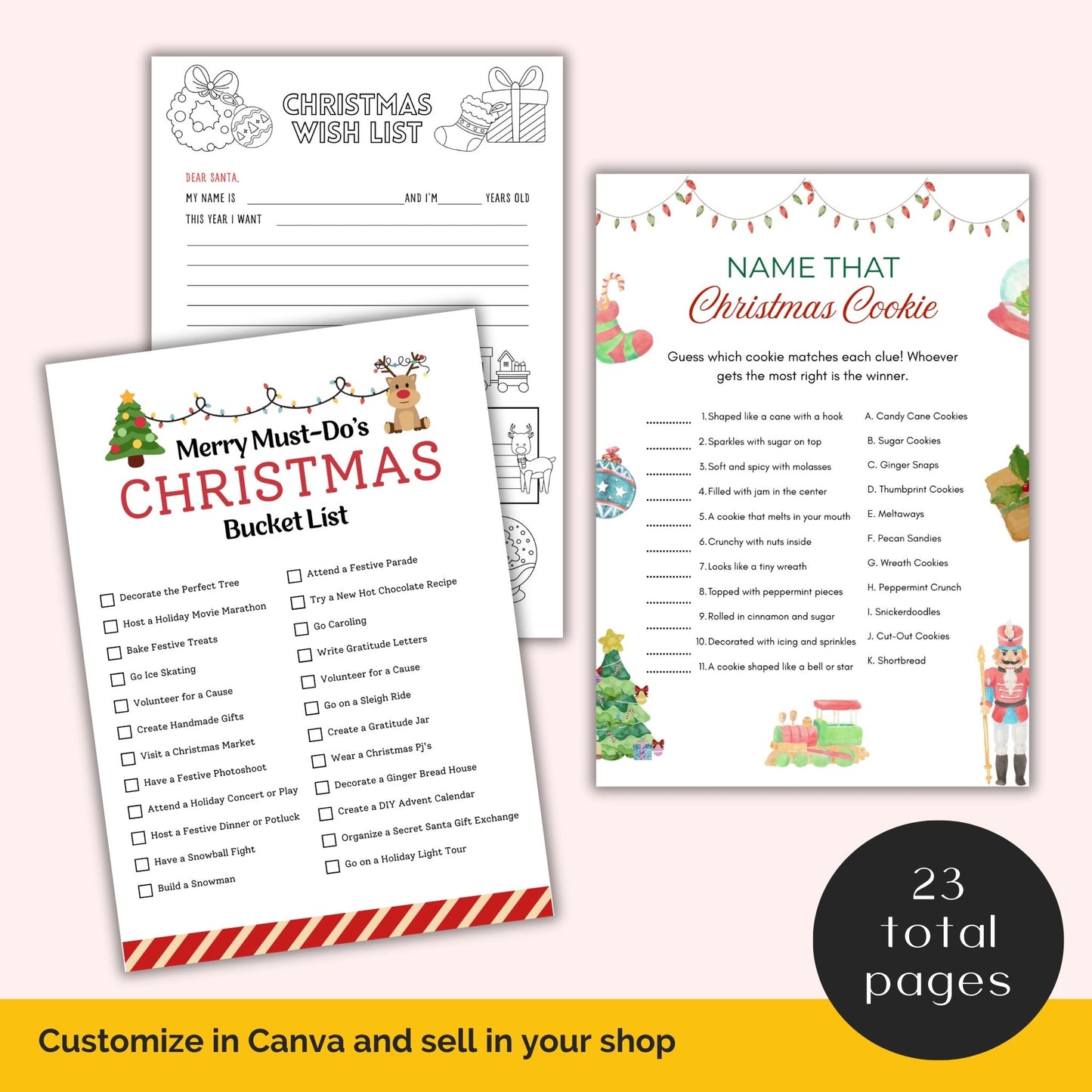 December Christmas Commercial Use Canva Templates