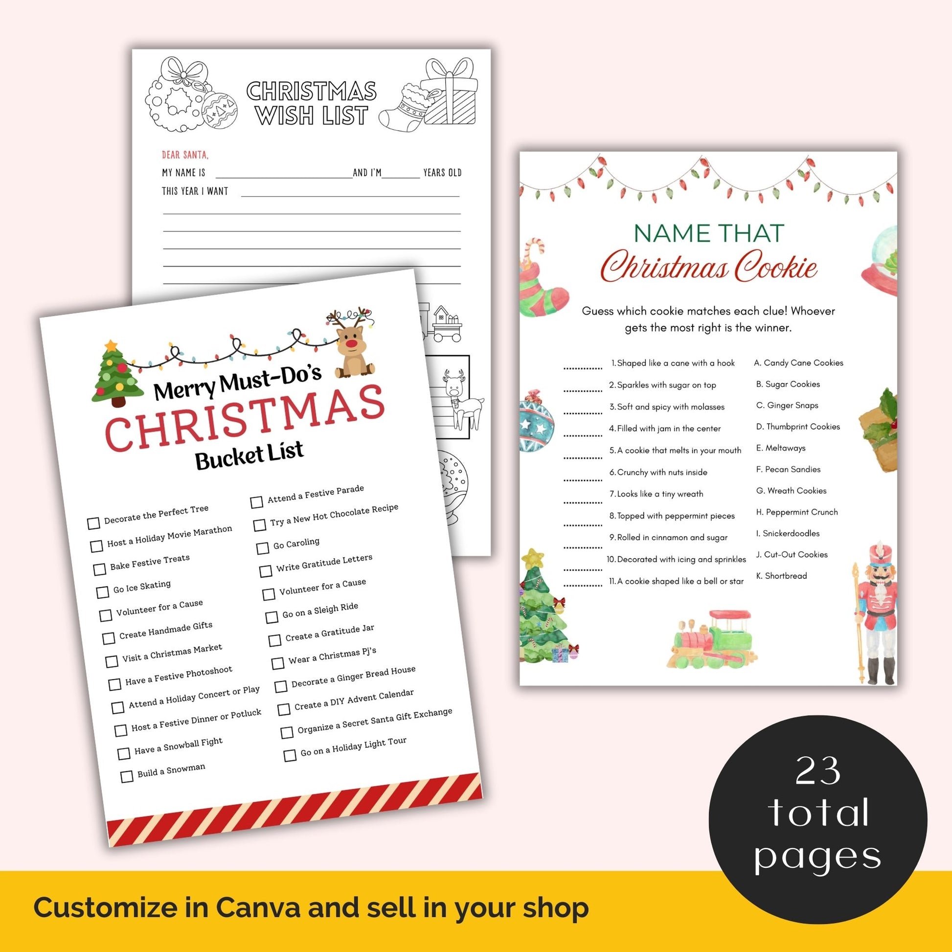 December Christmas Commercial Use Canva Templates