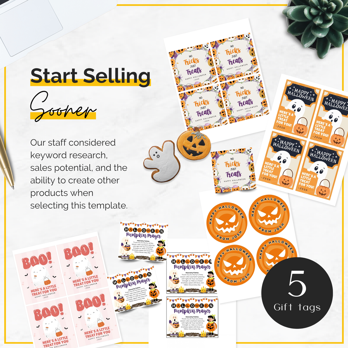 Halloween gift tags