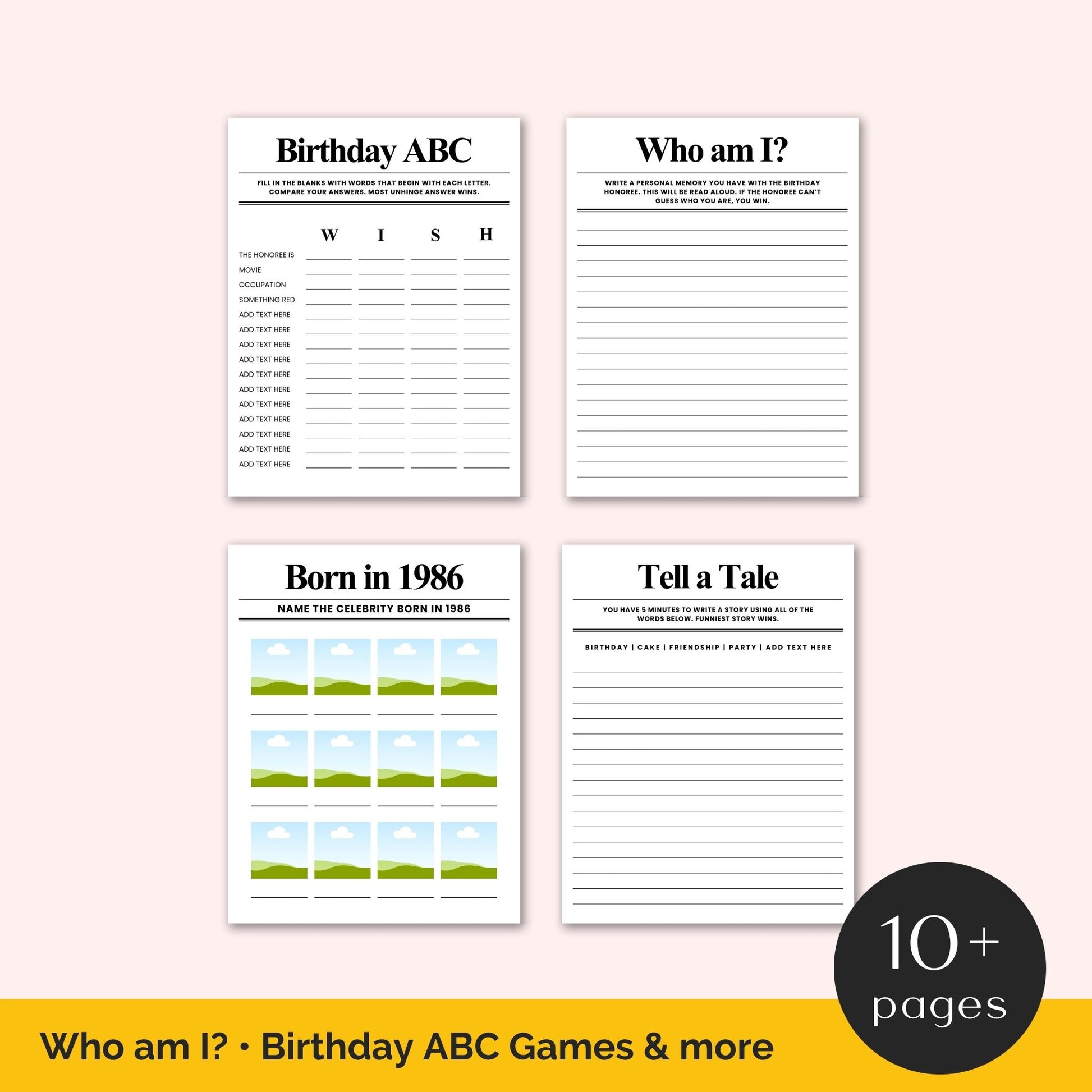 40th birthday party games