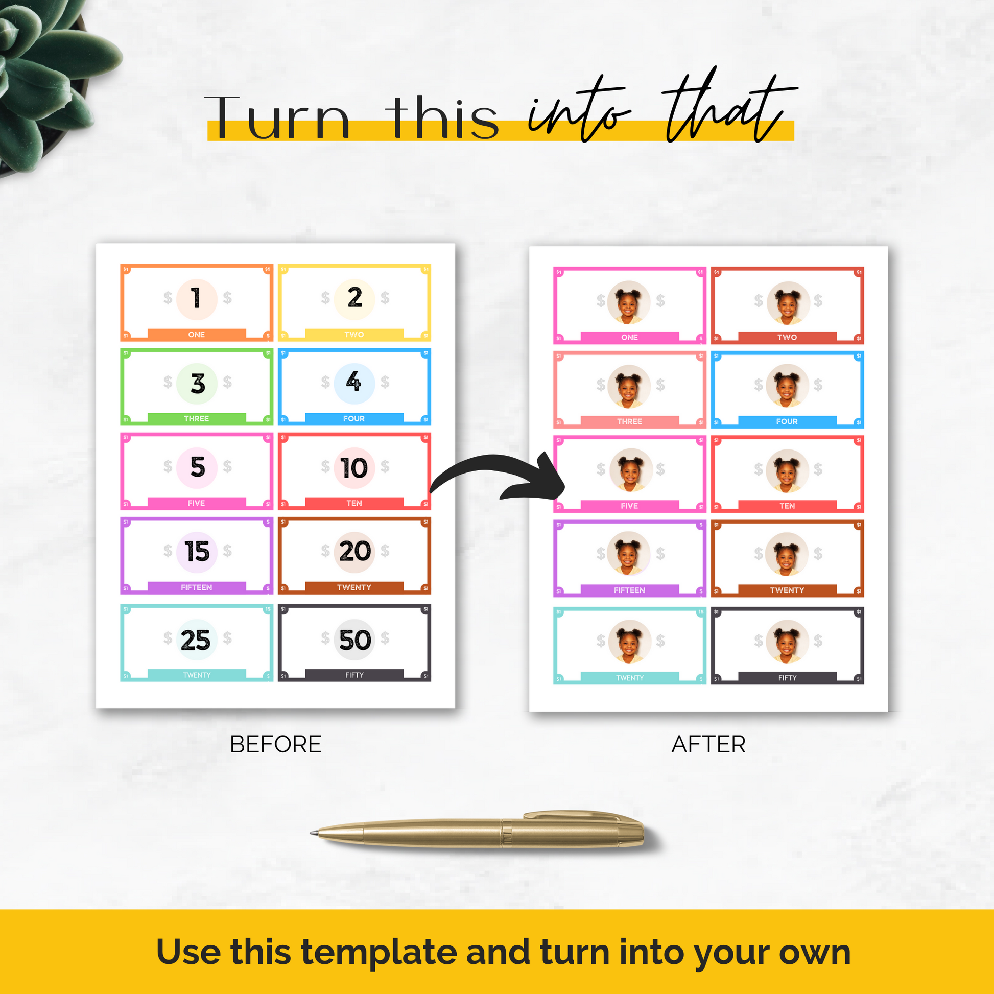 kids reward chart bundle and mockups