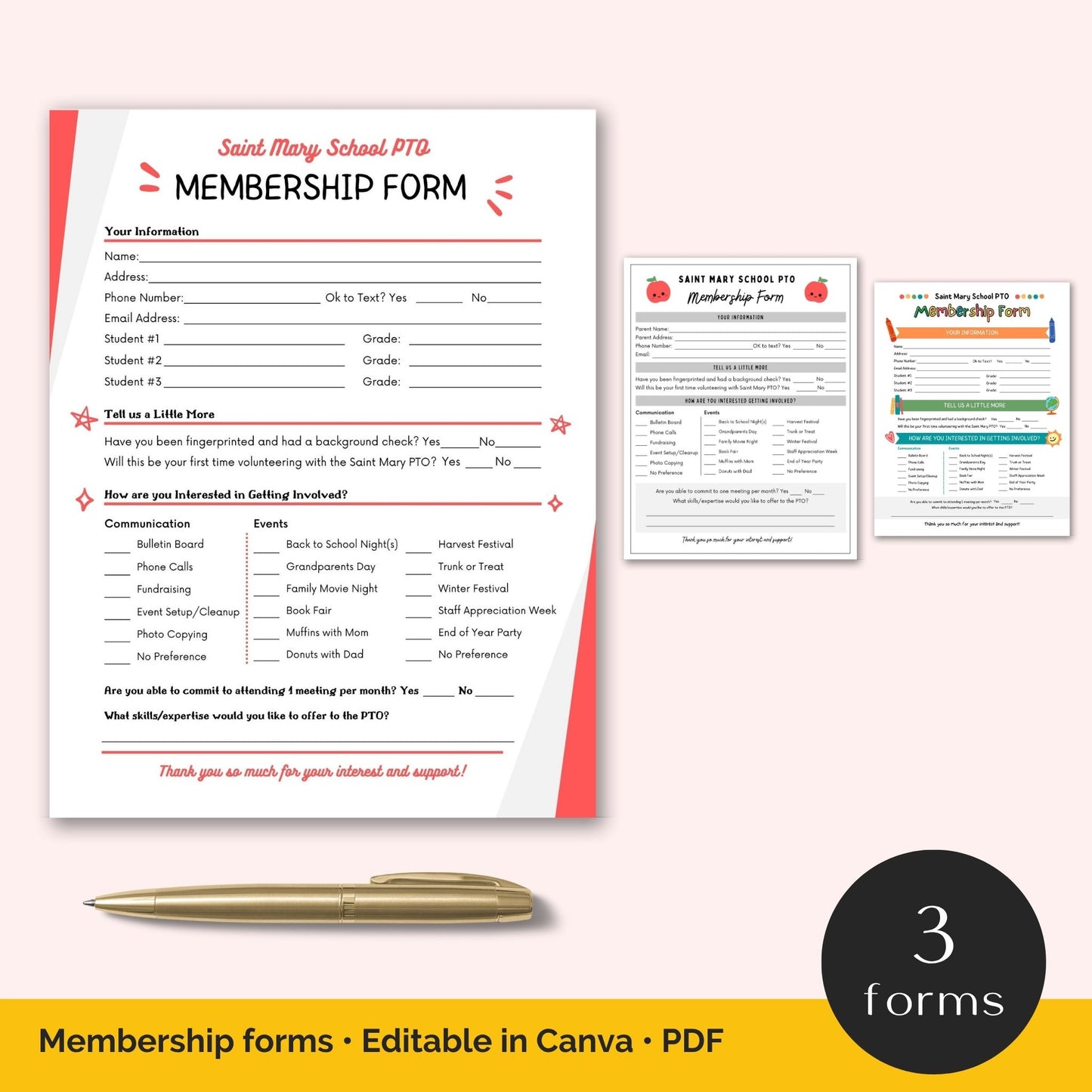 PTO membership form