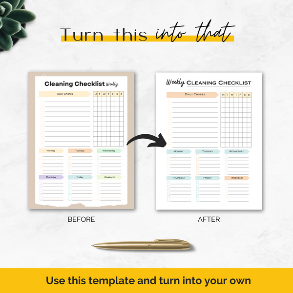 spring cleaning template bundle