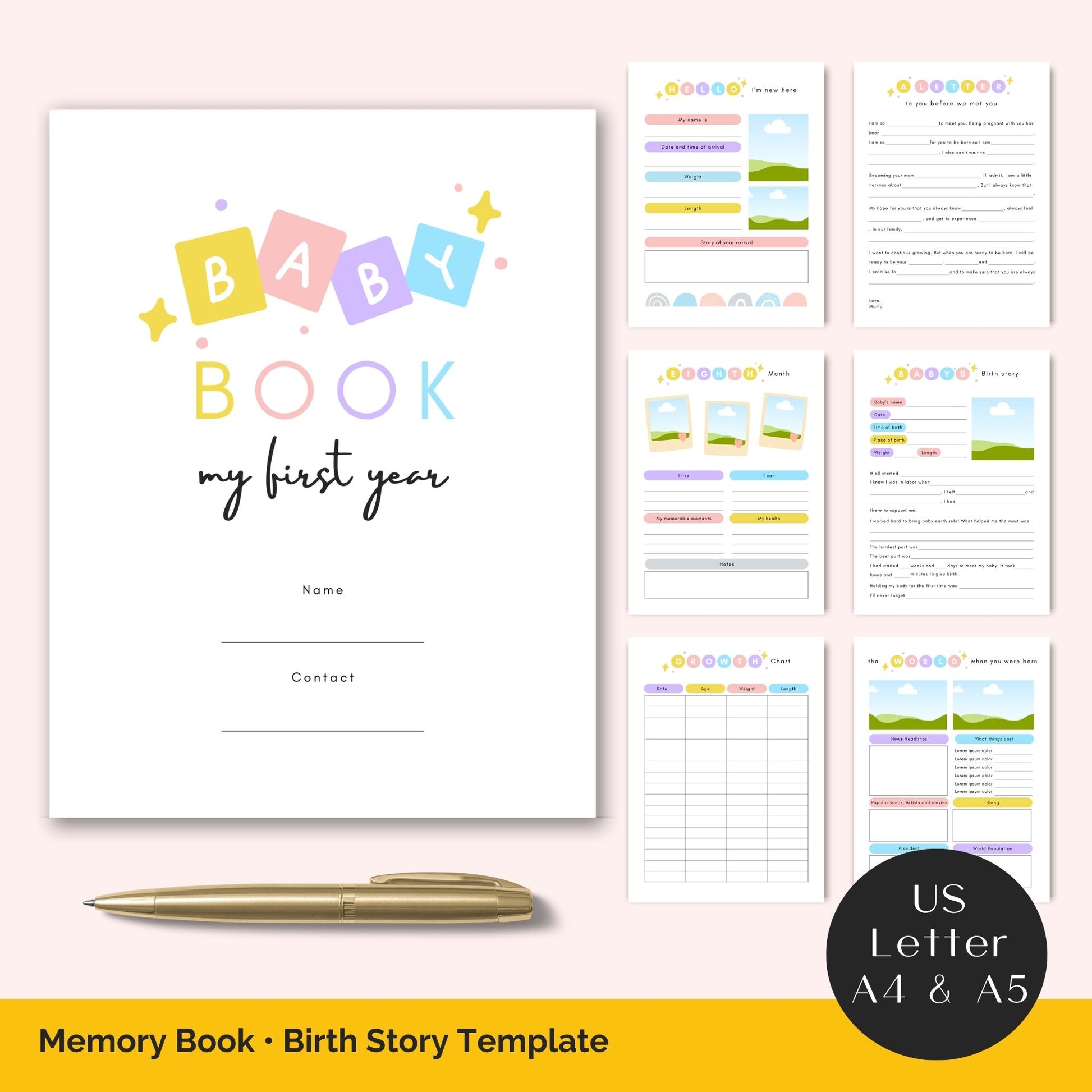 baby's first year memory book