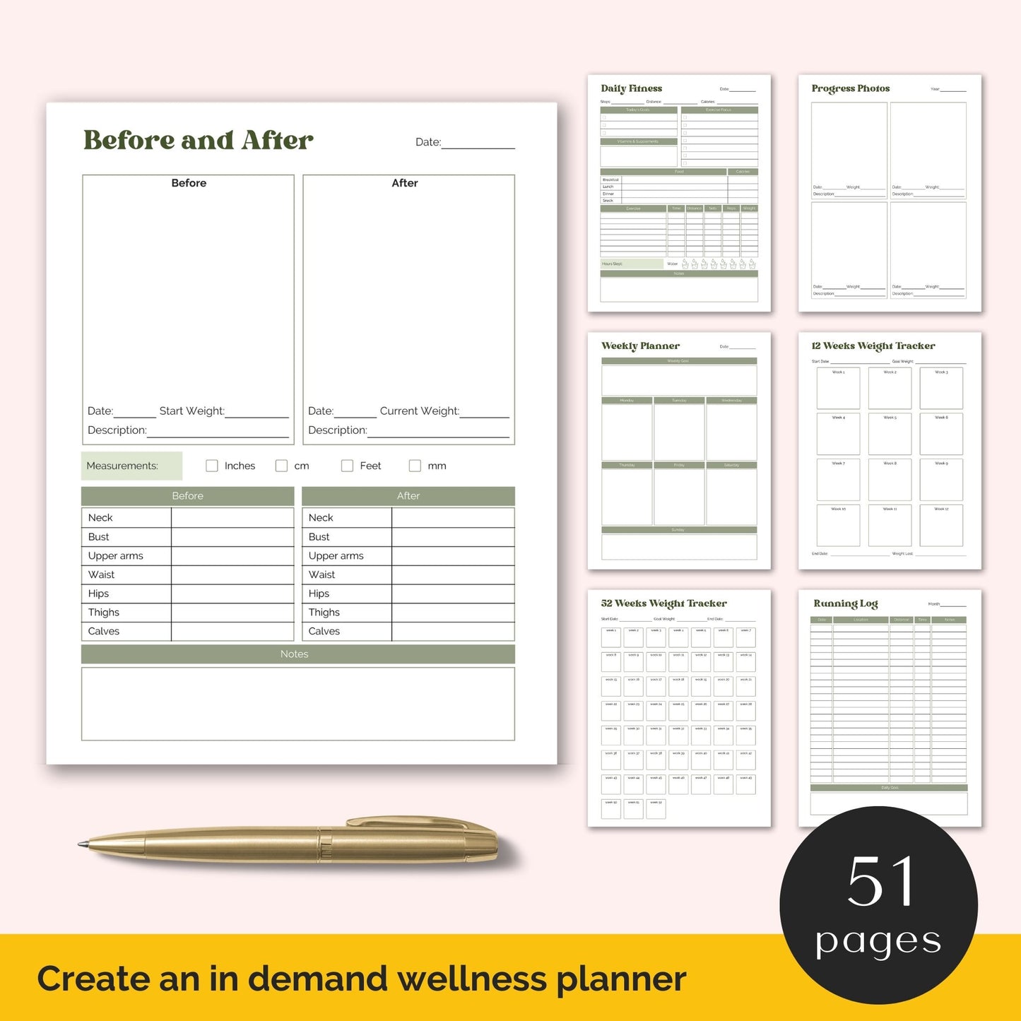 fitness planner weight loss planner