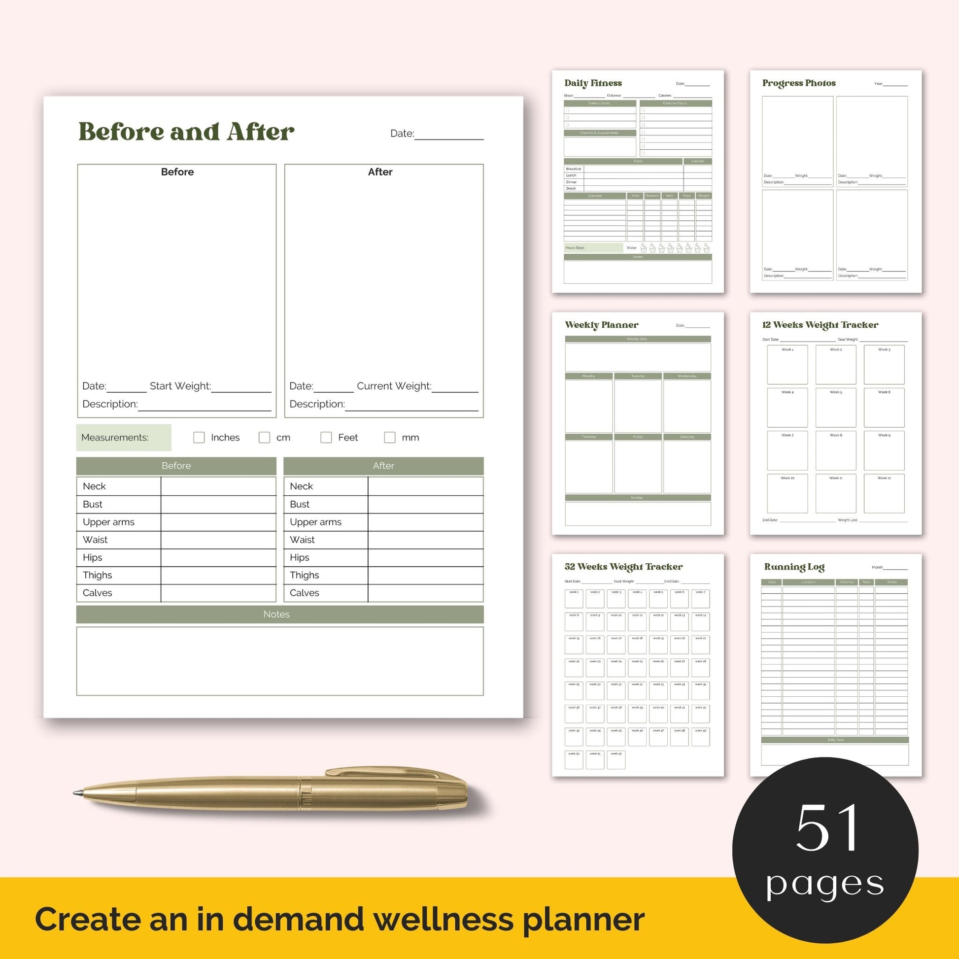 fitness planner weight loss planner