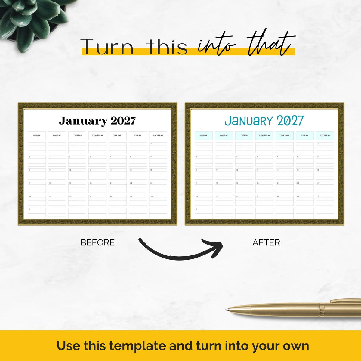 12 months of calendar templates