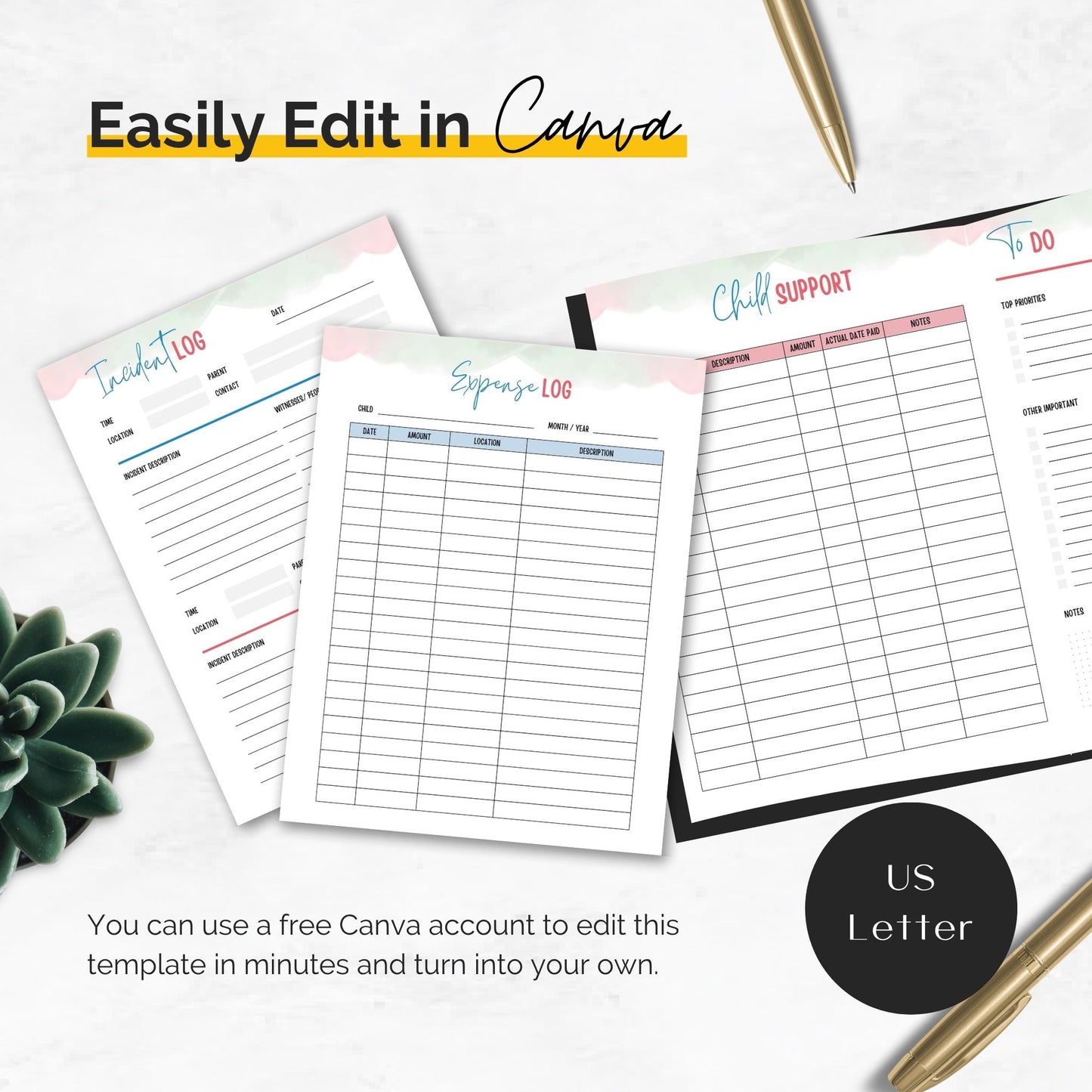 child custody binder