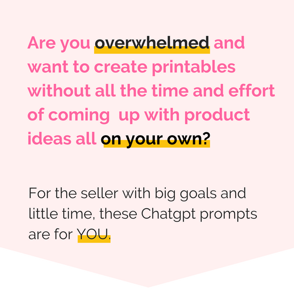 Chatgpt Prompts for Etsy Sellers