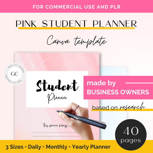 Pink Student Planner