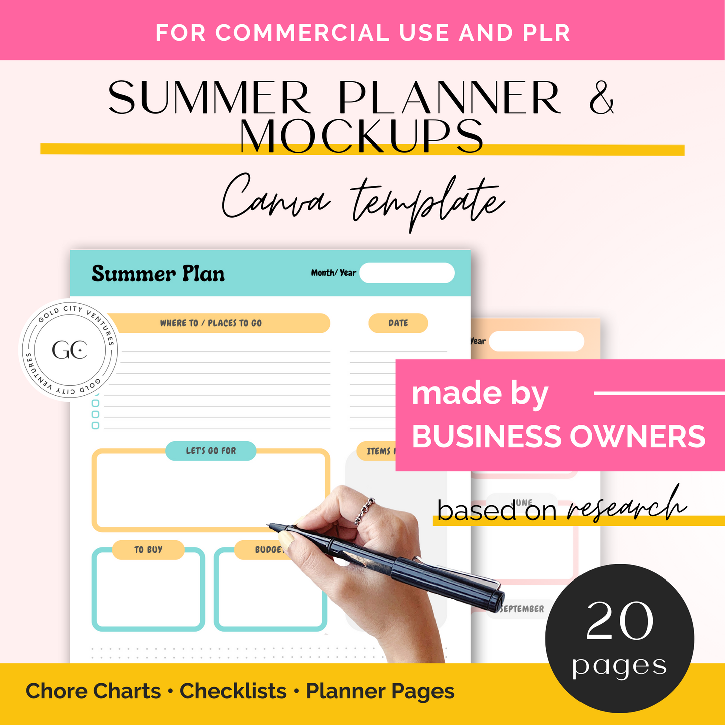 Summer Planner and Mockups