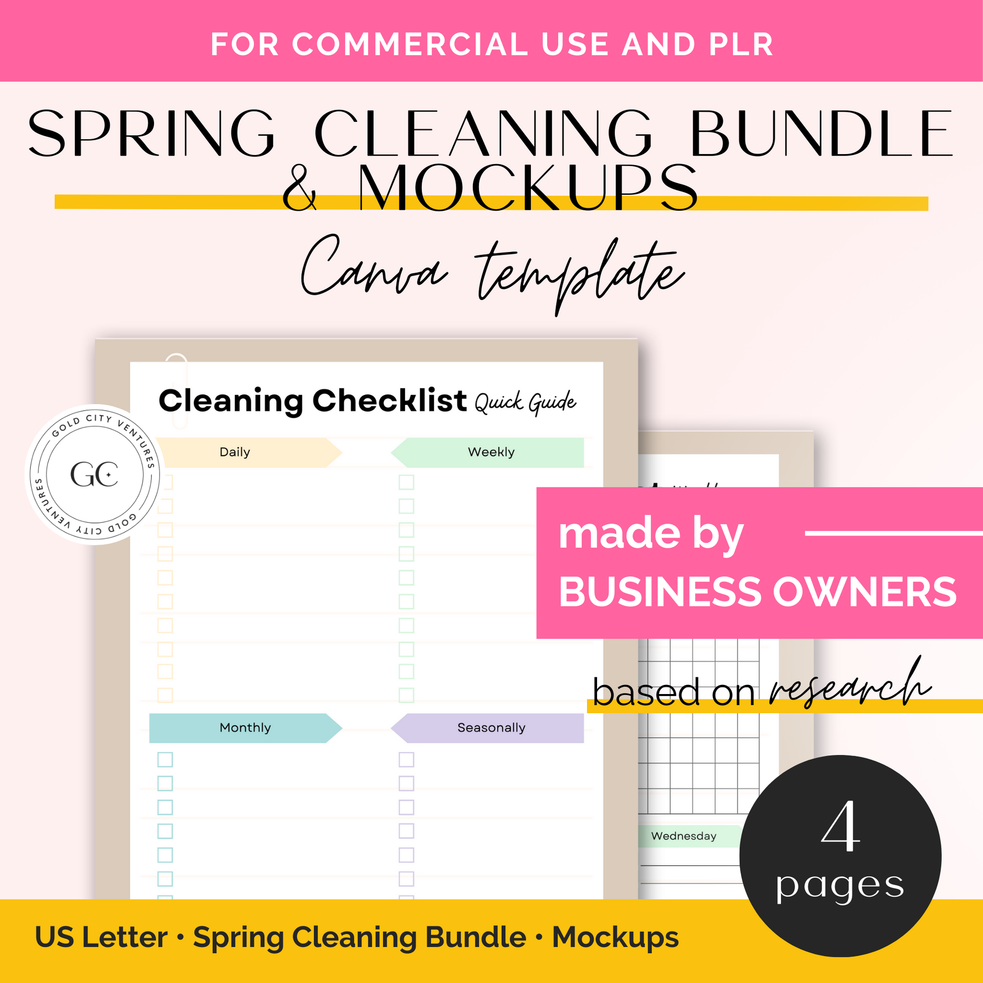 spring cleaning template bundle