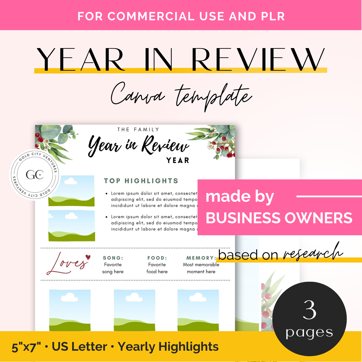 Year in Review Templates