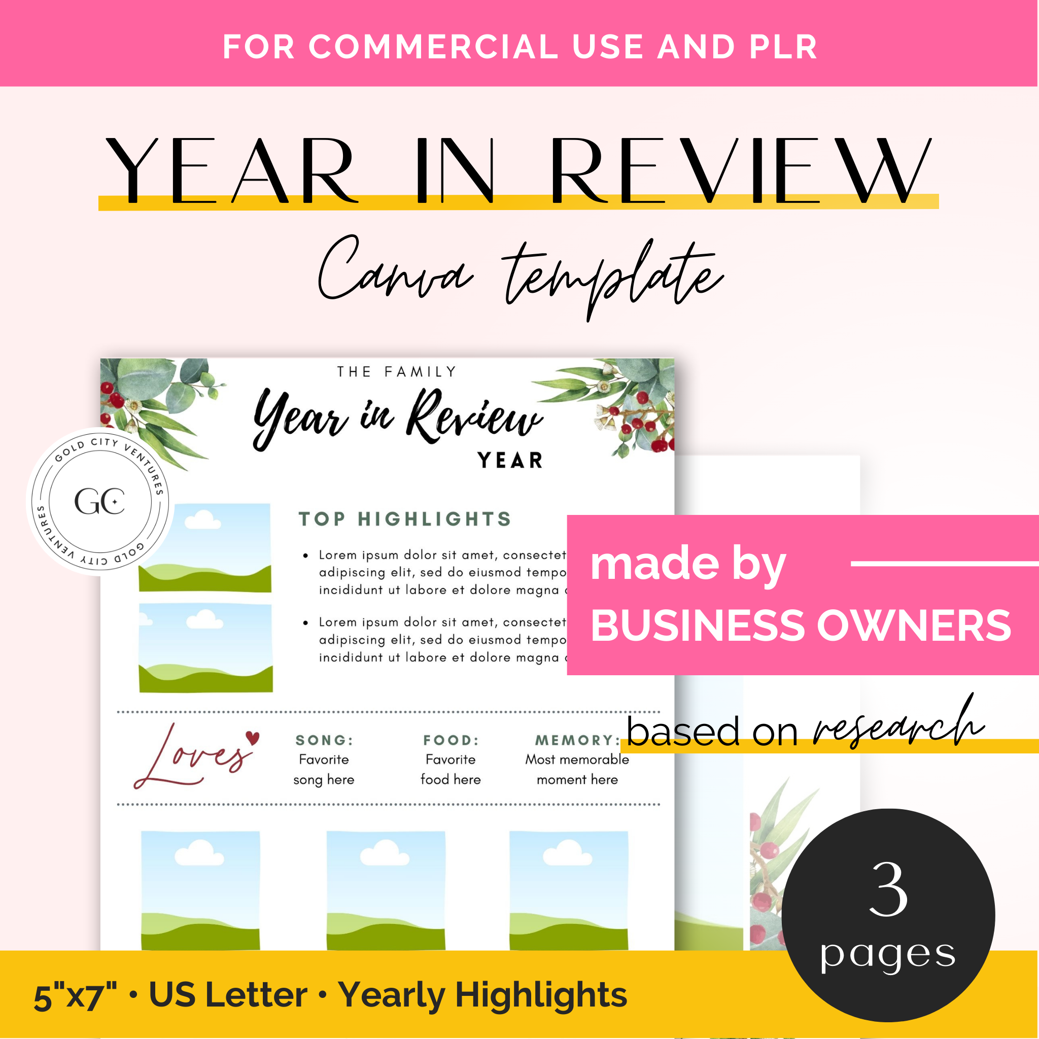 Year in Review Templates