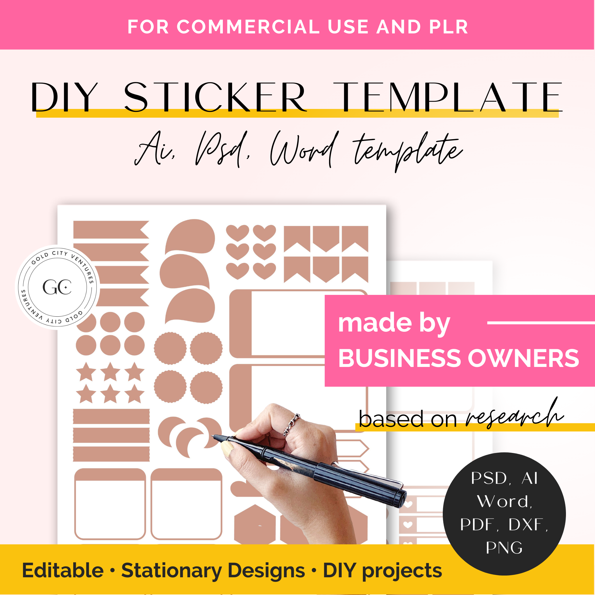 DIY Planner Sticker Templates – Gold City Ventures