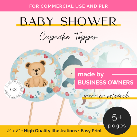 Baby Shower Cupcake Toppers