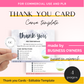 Printable Thank You Cards Business Template