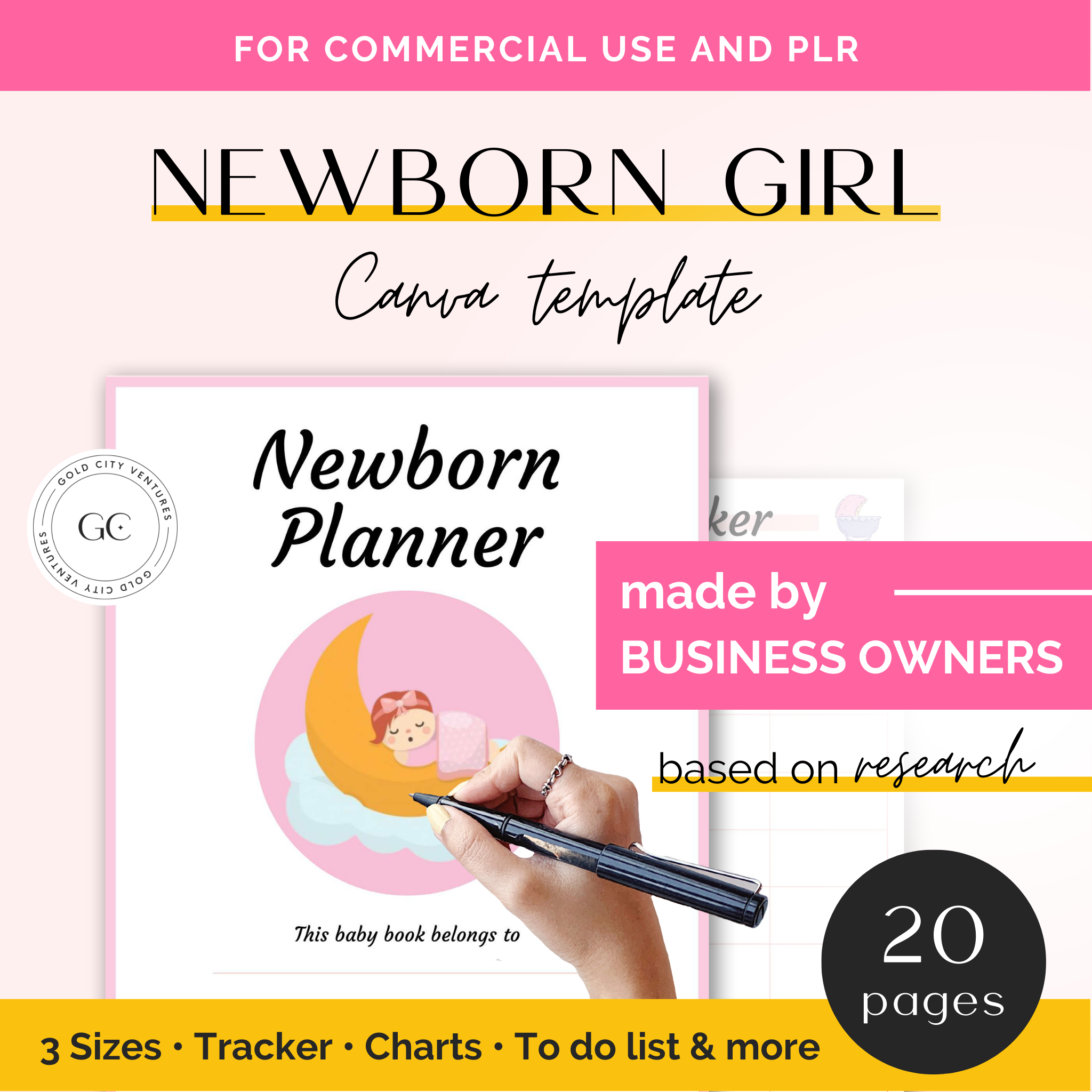 Newborn Girl Planner Baby Book