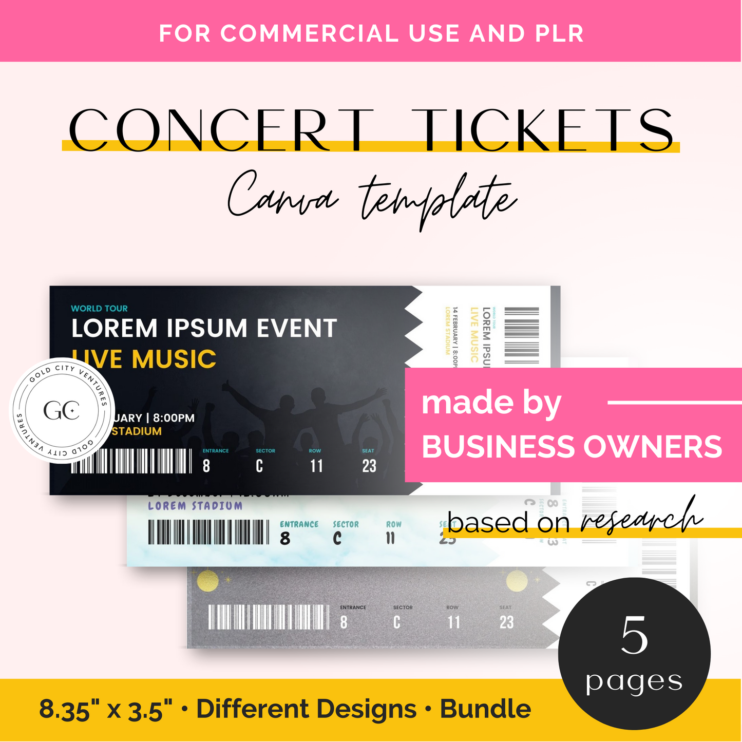 Editable Concert Ticket Templates