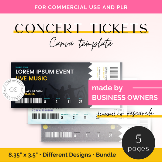 Editable Concert Ticket Templates