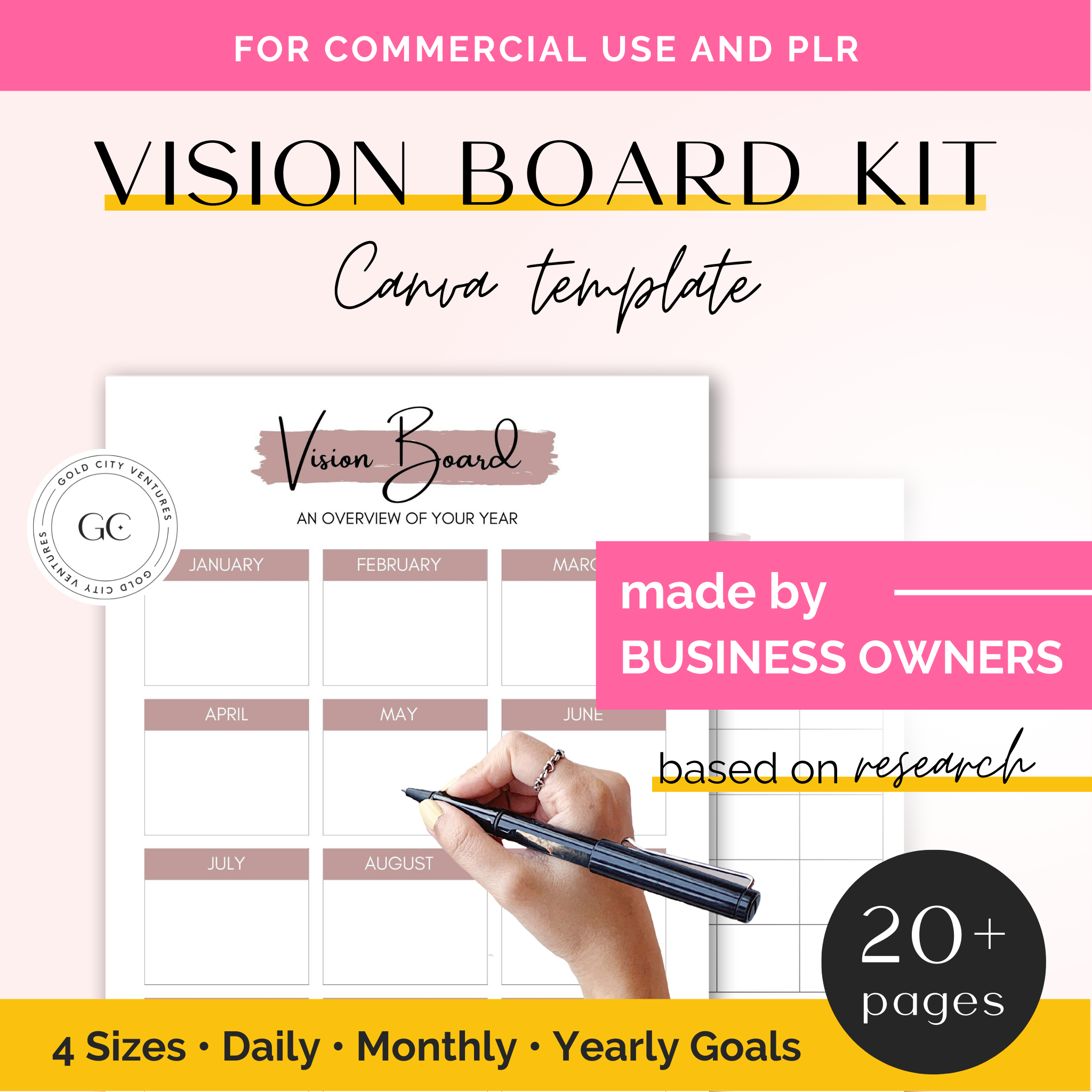  Vision Board Kit for Ambitious People- Foldable Mood