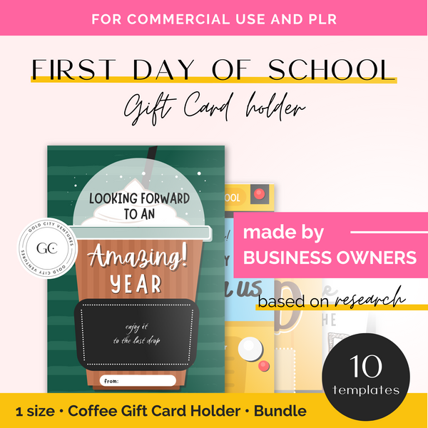 First Day of School Coffee Gift Card Holder