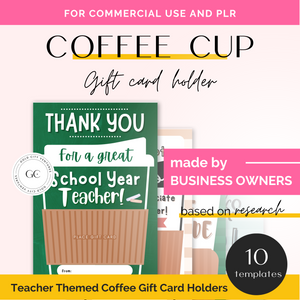 coffee cup gift card holder