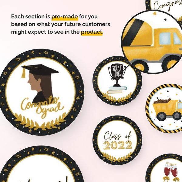 Graduation Party Cupcake Toppers