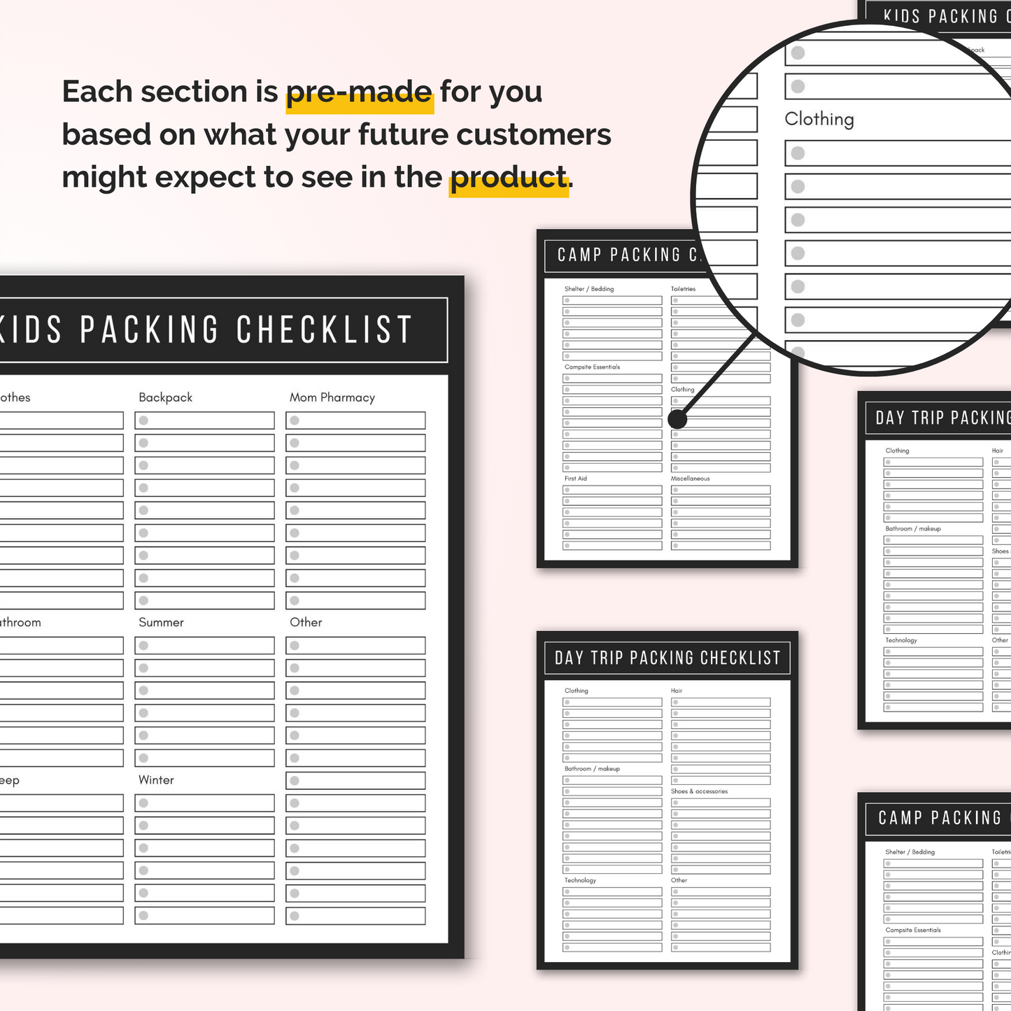 Travel Packing Lists