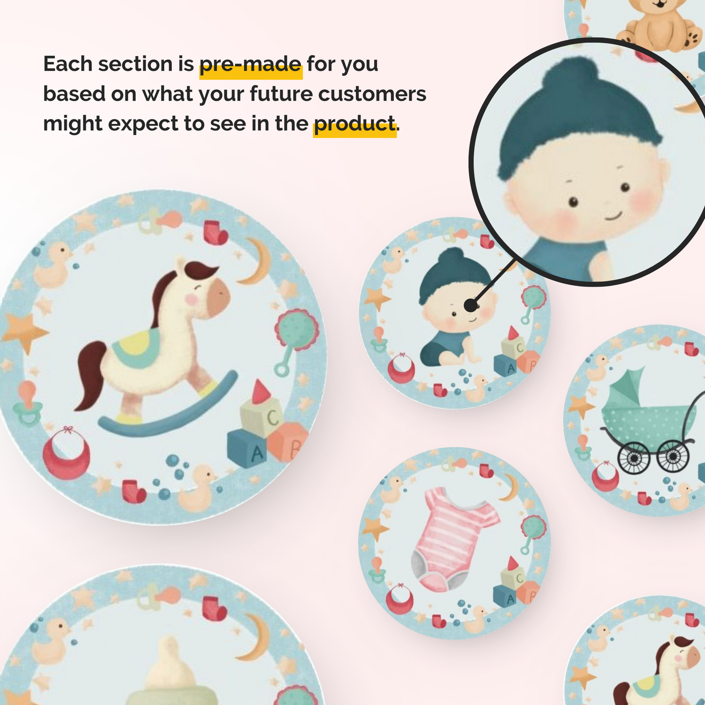 Baby Shower Cupcake Toppers