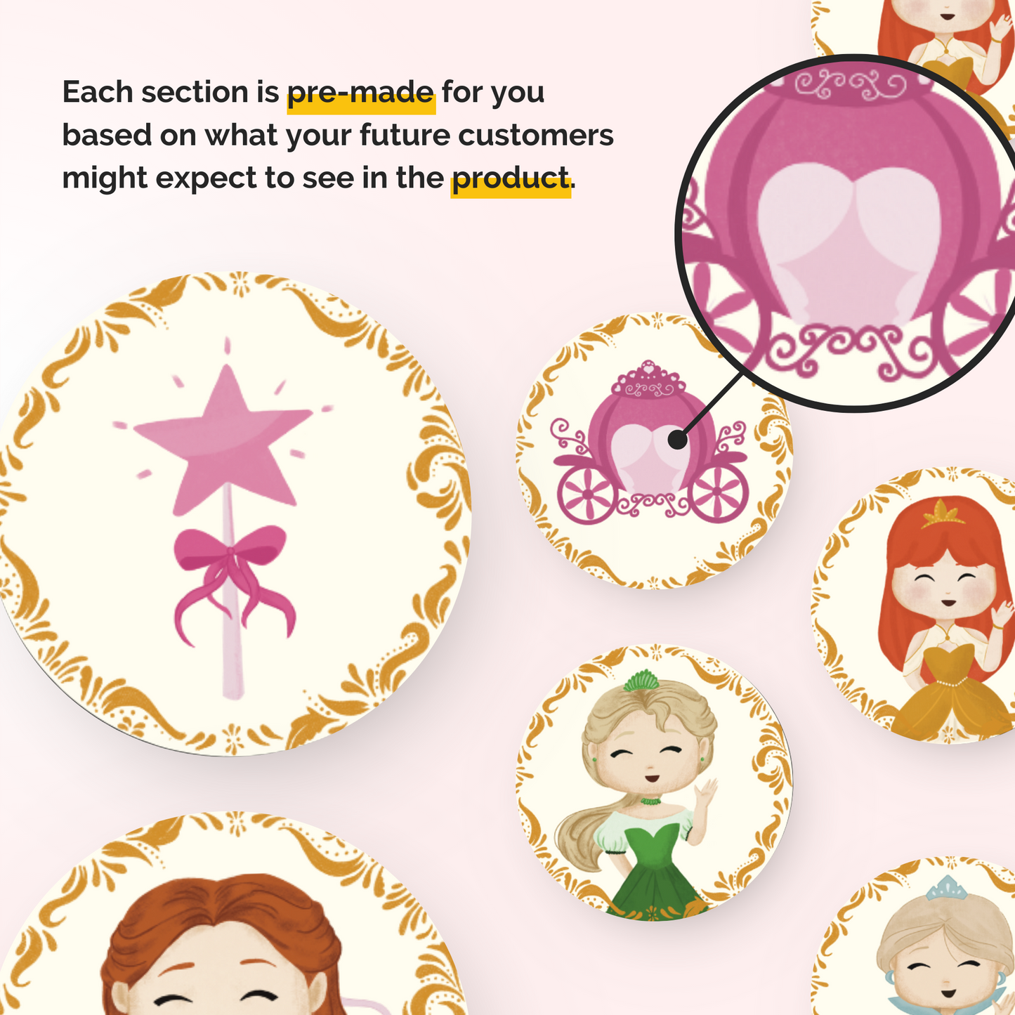 Princess Party Cupcake Toppers