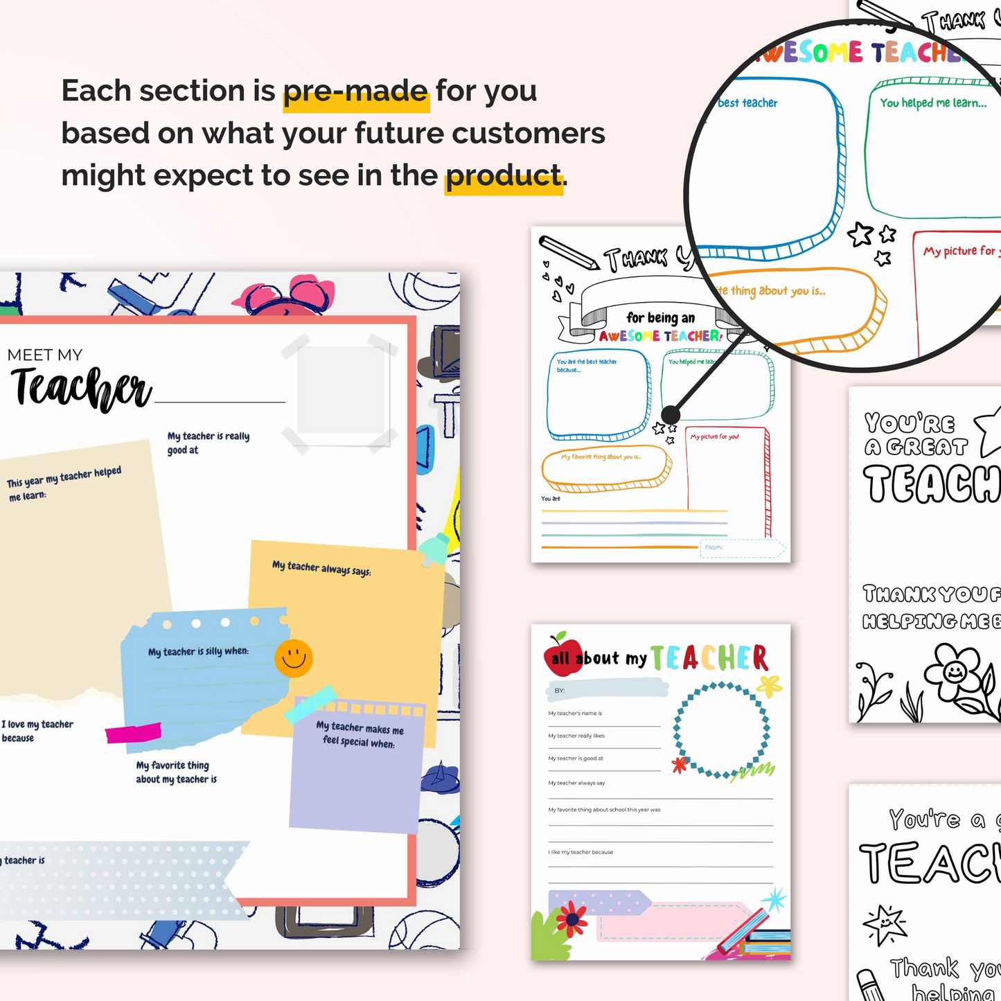 Teacher Appreciation Week Printable Bundle