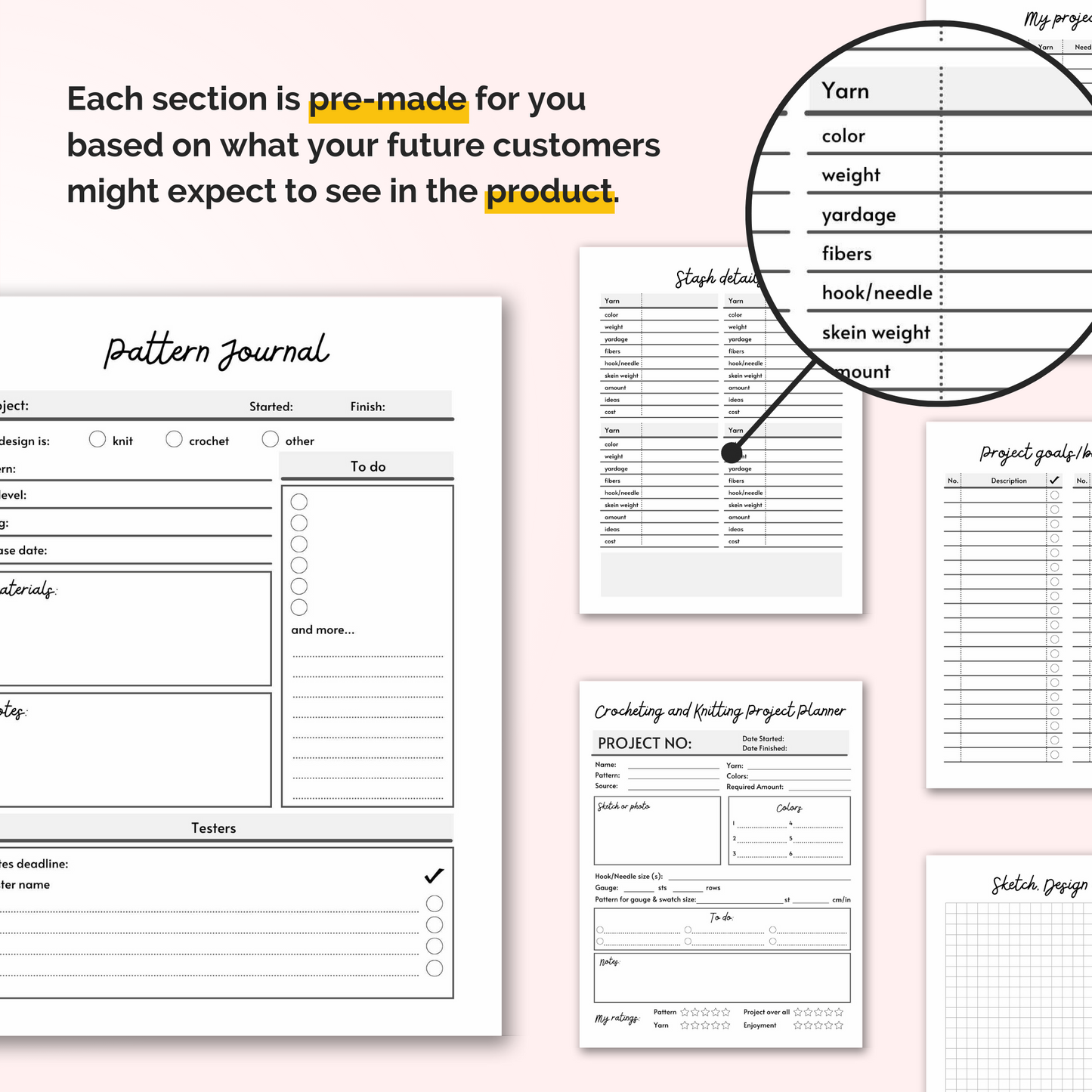 Crocheting and Knitting Planner