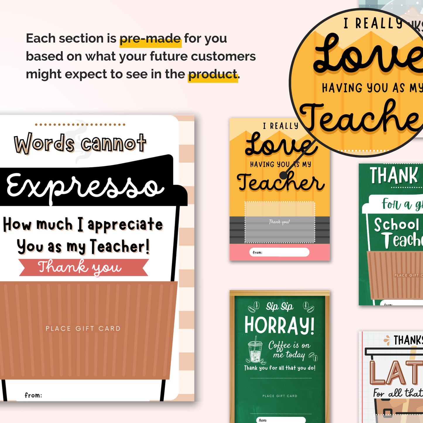 Coffee Gift Card Holder for Teachers