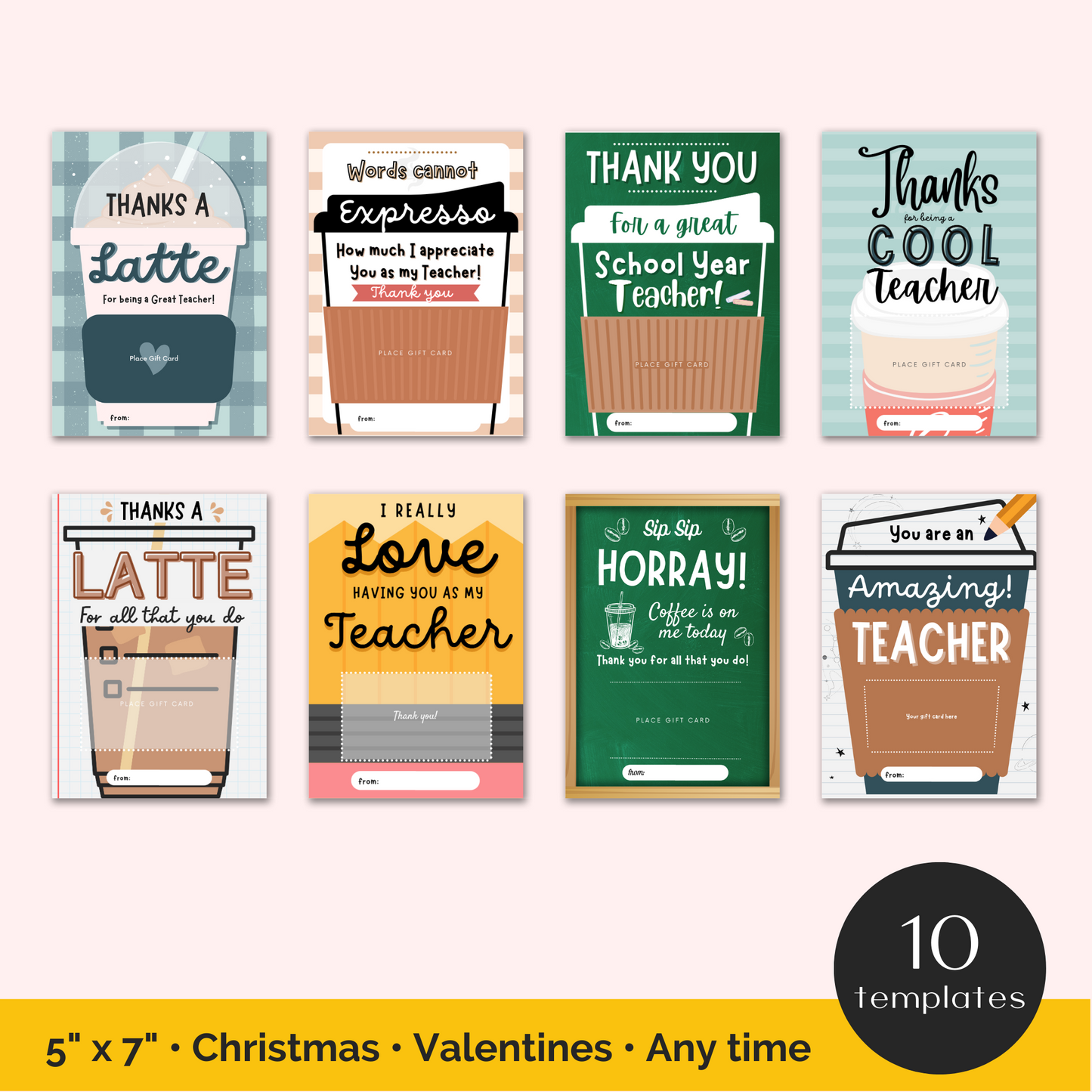 Coffee Gift Card Holder for Teachers