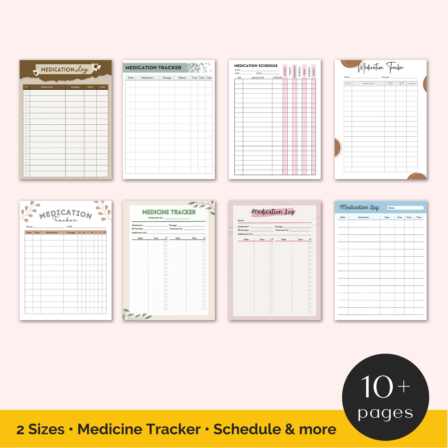Medication Tracker Templates