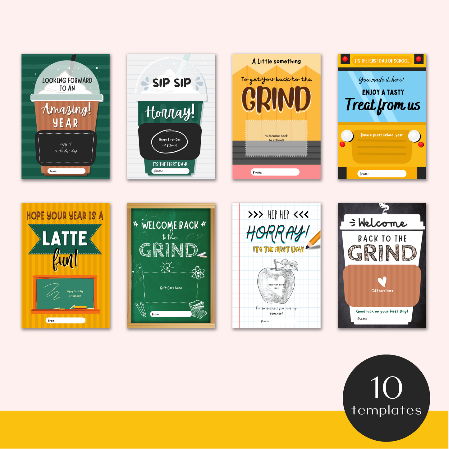 First Day of School Coffee Gift Card Holder