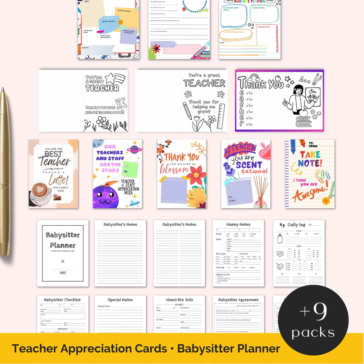 9-Pack Canva Template Bundle