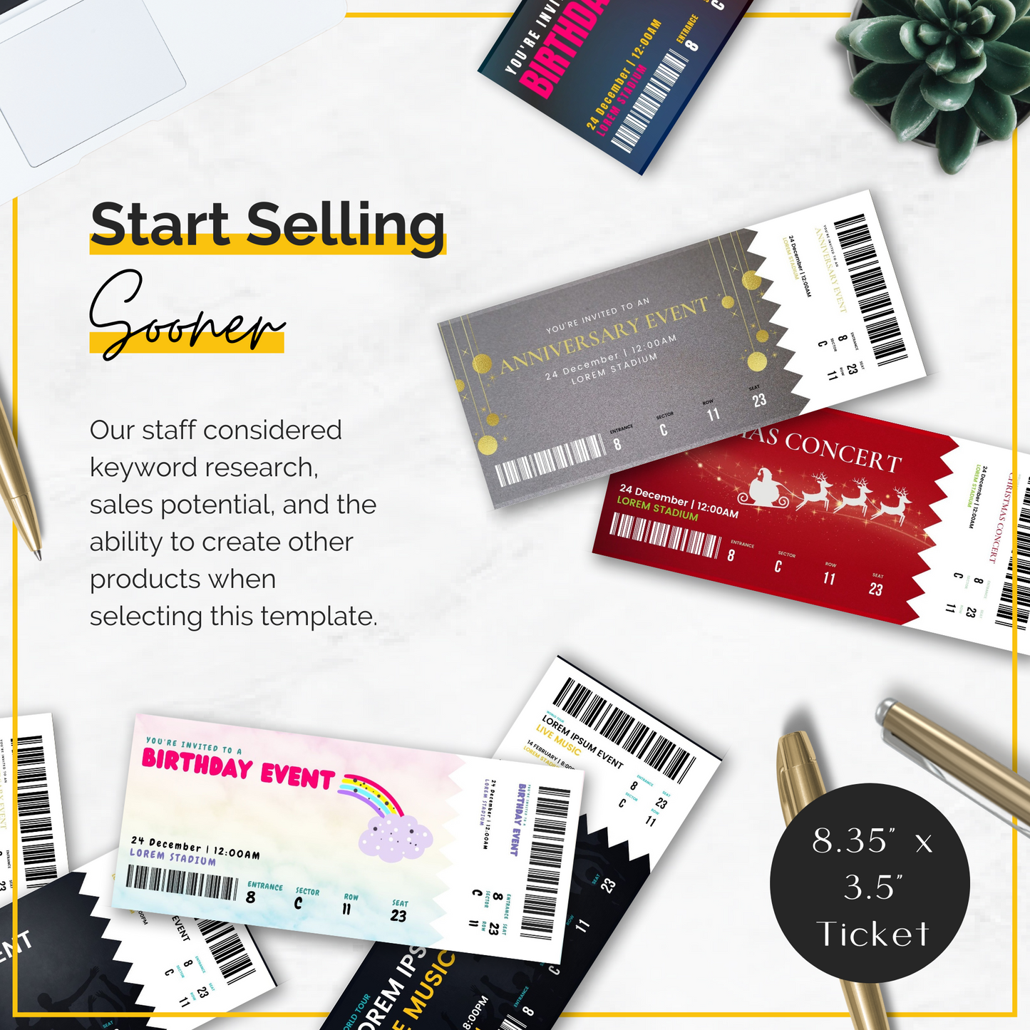 Editable Concert Ticket Templates