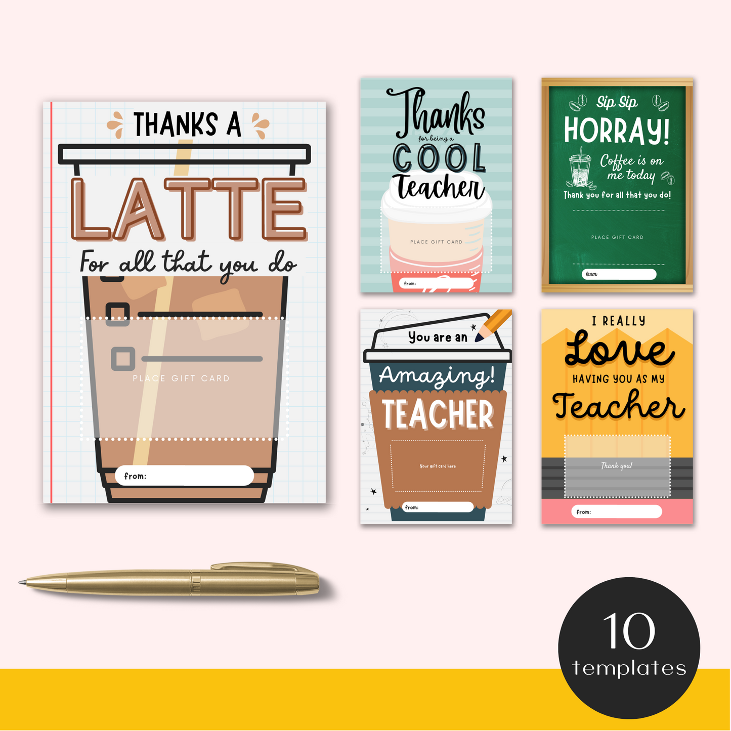 Coffee Gift Card Holder for Teachers