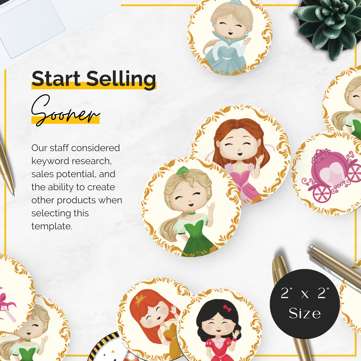 Princess Party Cupcake Toppers