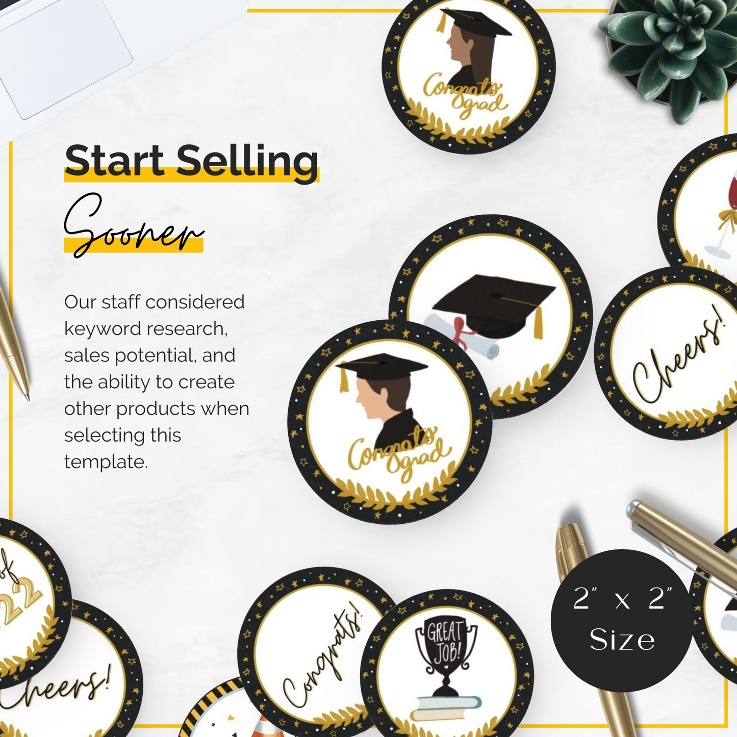 Graduation Party Cupcake Toppers