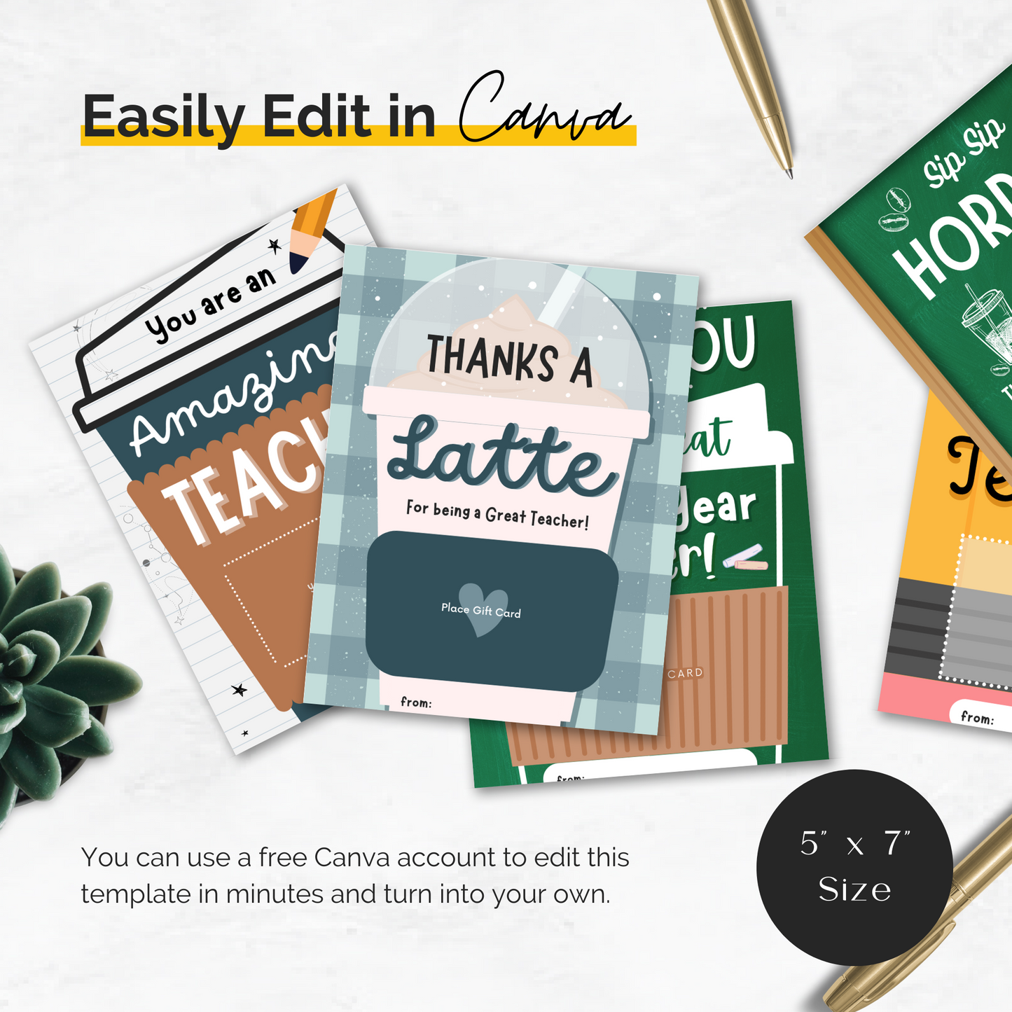 Coffee Gift Card Holder for Teachers